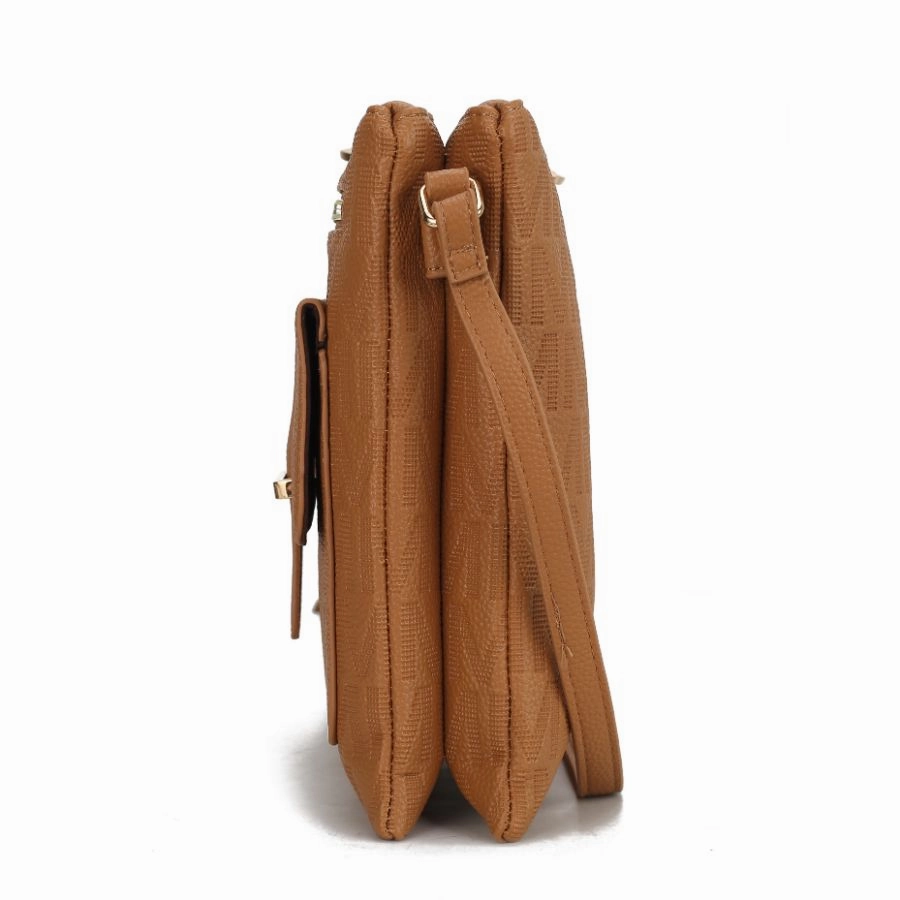 Janni Signature Embossed Crossbody Bag