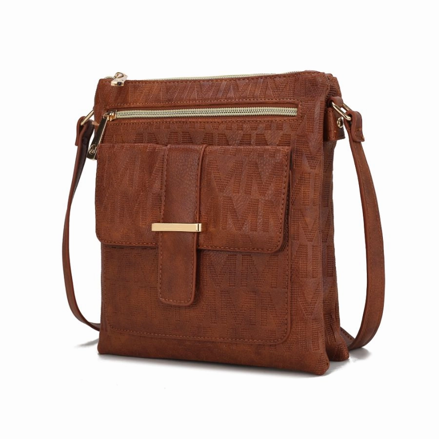 Janni Signature Embossed Crossbody Bag