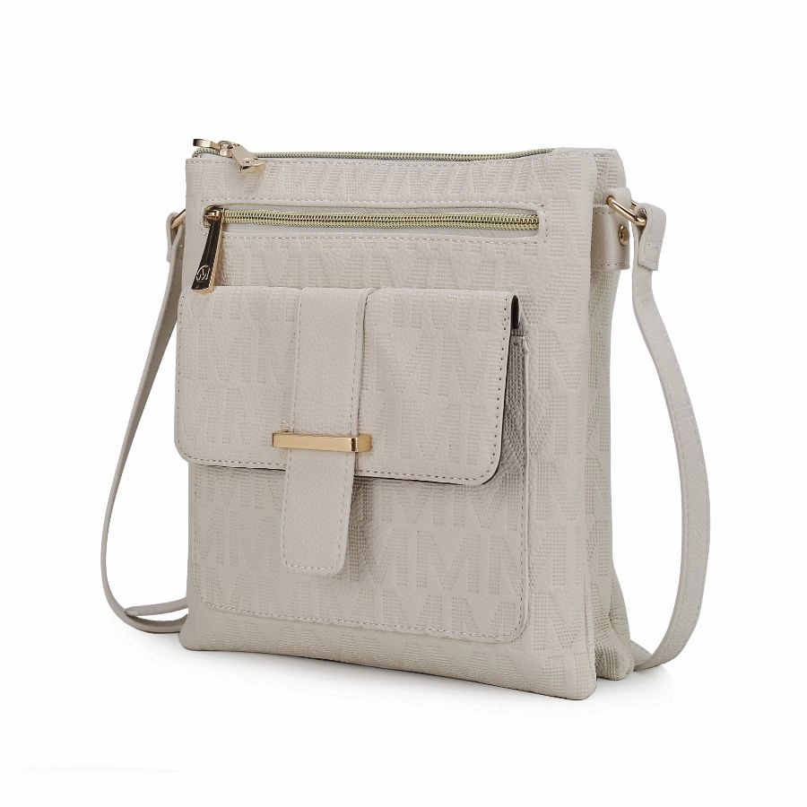Janni Signature Embossed Crossbody Bag