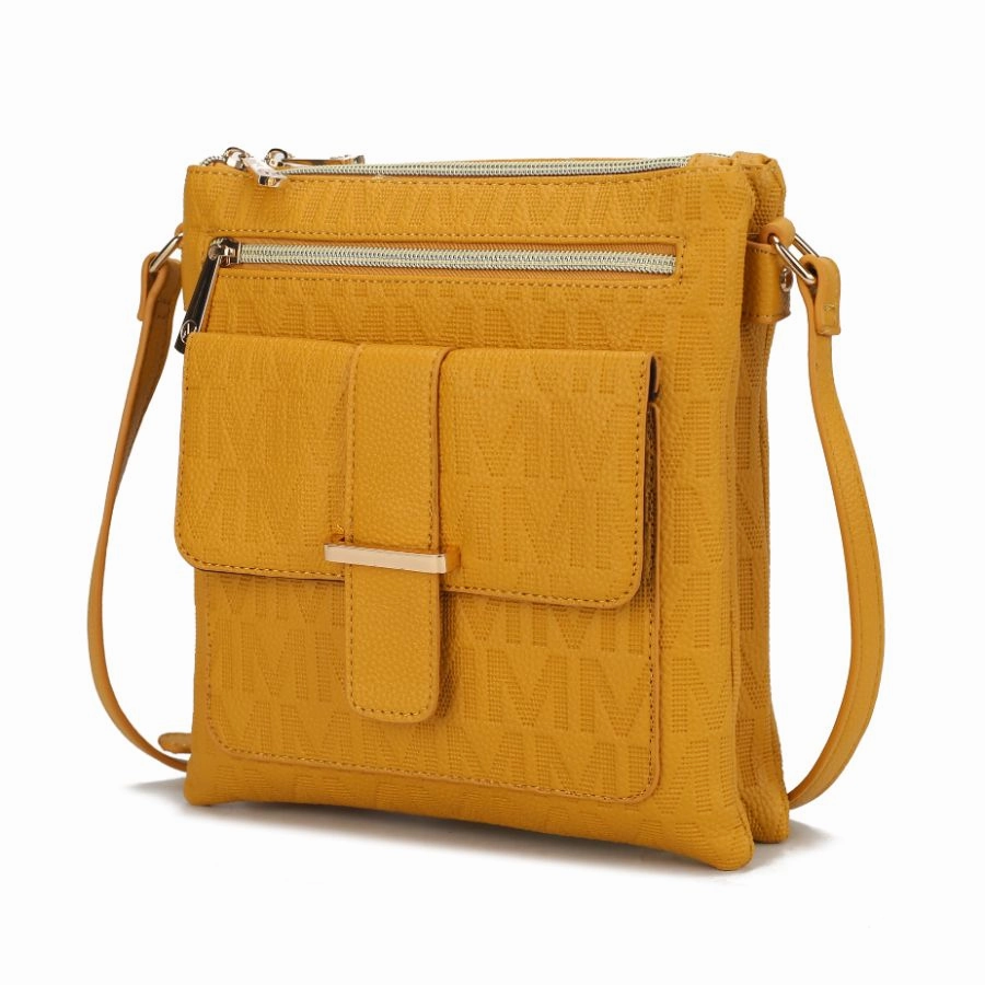Janni Signature Embossed Crossbody Bag