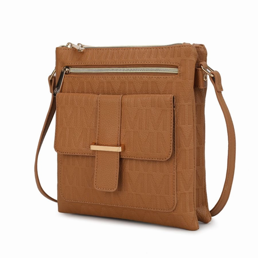 Janni Signature Embossed Crossbody Bag