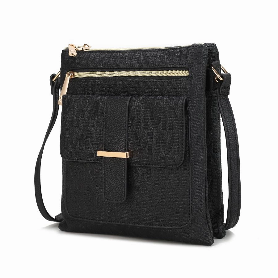 Janni Signature Embossed Crossbody Bag