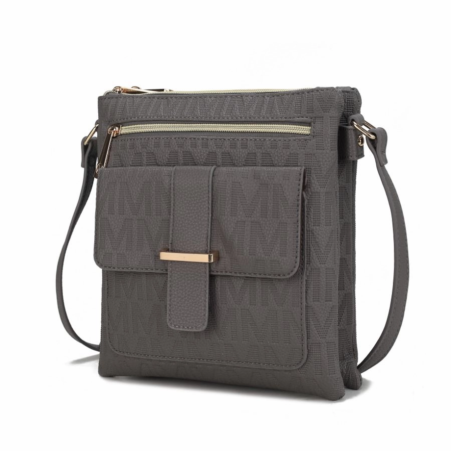 Janni Signature Embossed Crossbody Bag