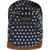 JANSPORT Cool Student 15-inch Laptop Backpack, Dark Denim Polka Dot