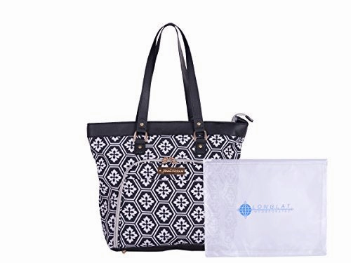 Jenni Chan Adra 2-Piece Set 18" Computer 311 Bag Laptop Tote, Black/White, One Size