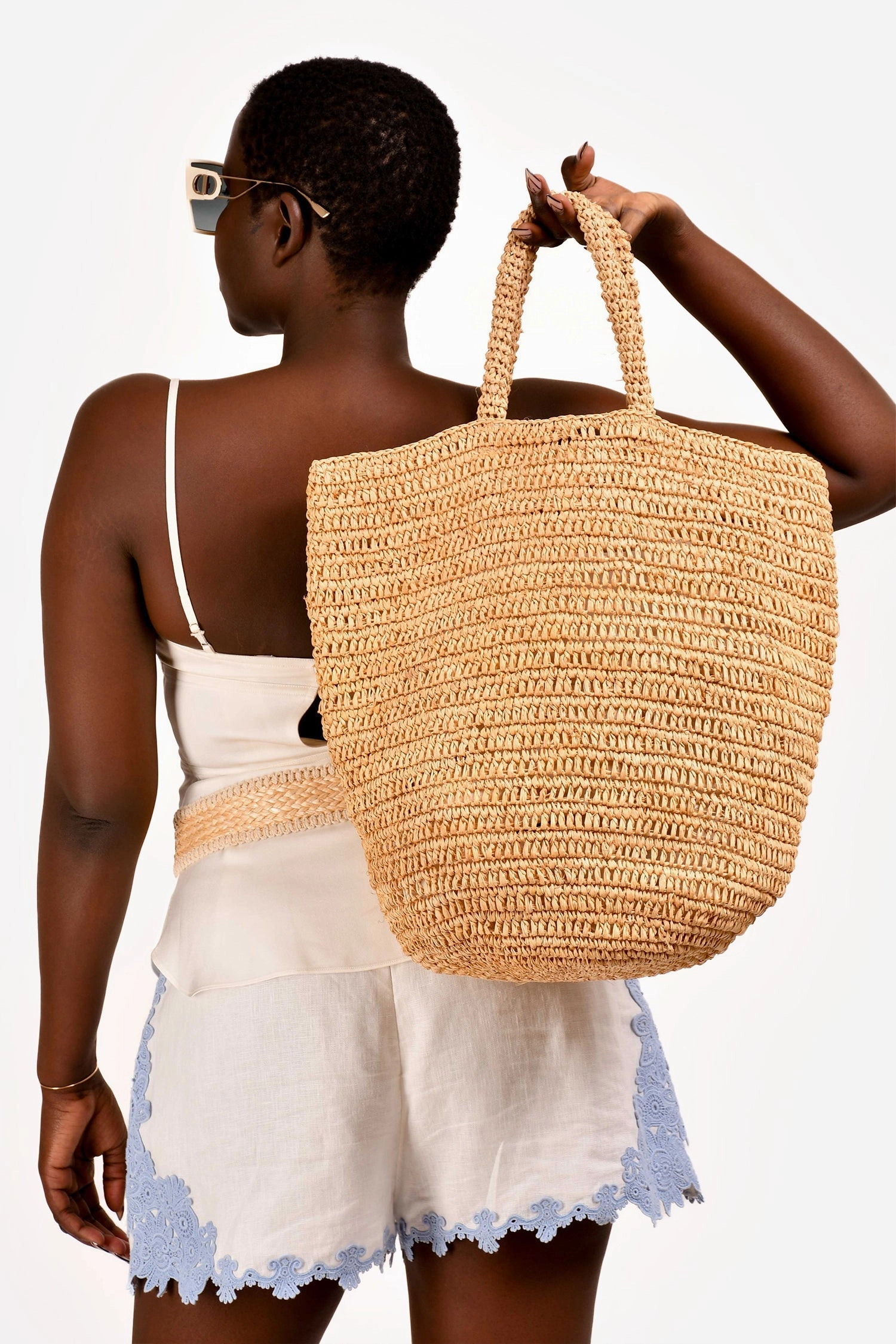 Jenni Kayne Natural Woven Raffia Tote