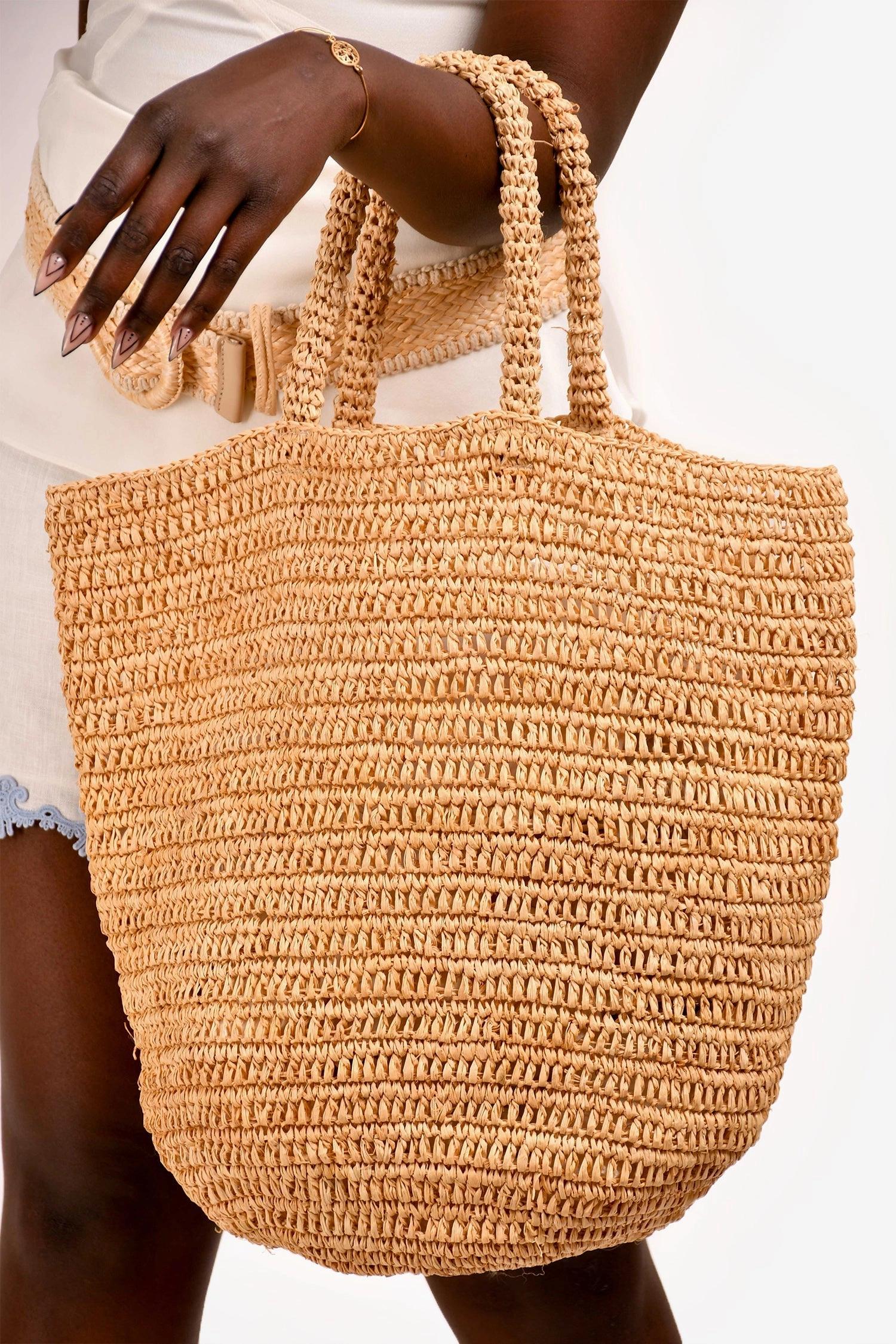 Jenni Kayne Natural Woven Raffia Tote