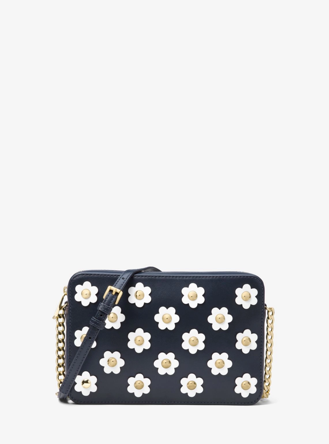 Jet Set Floral Appliqu Leather Crossbody Bag
