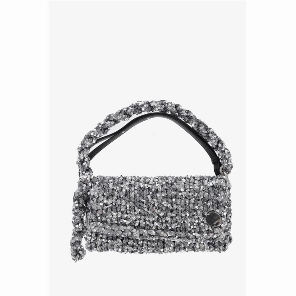 Jil Sander Knitted Shoulder Bag With Sequins