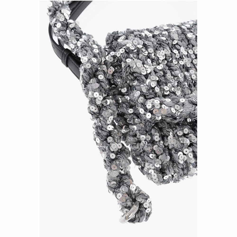 Jil Sander Knitted Shoulder Bag With Sequins