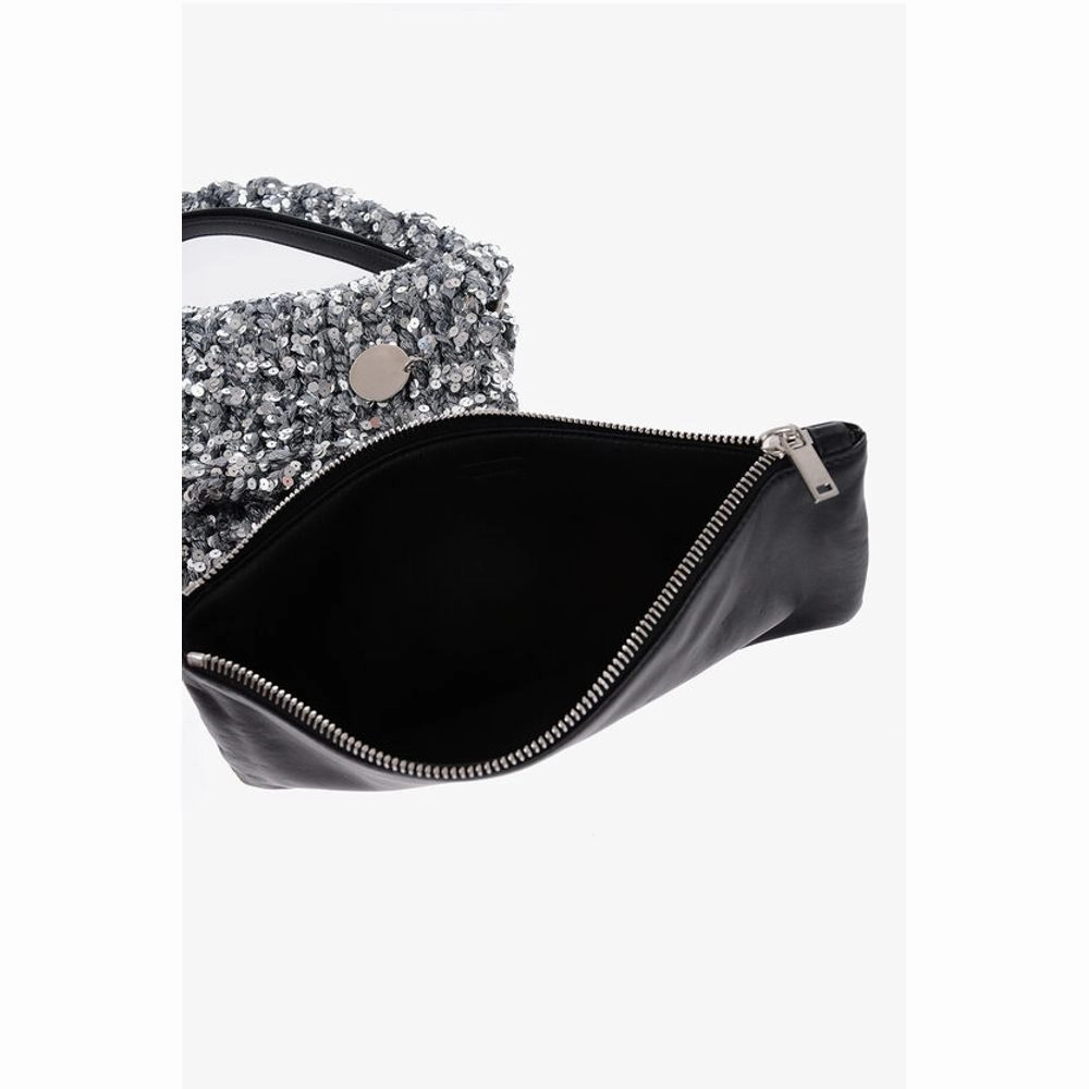 Jil Sander Knitted Shoulder Bag With Sequins