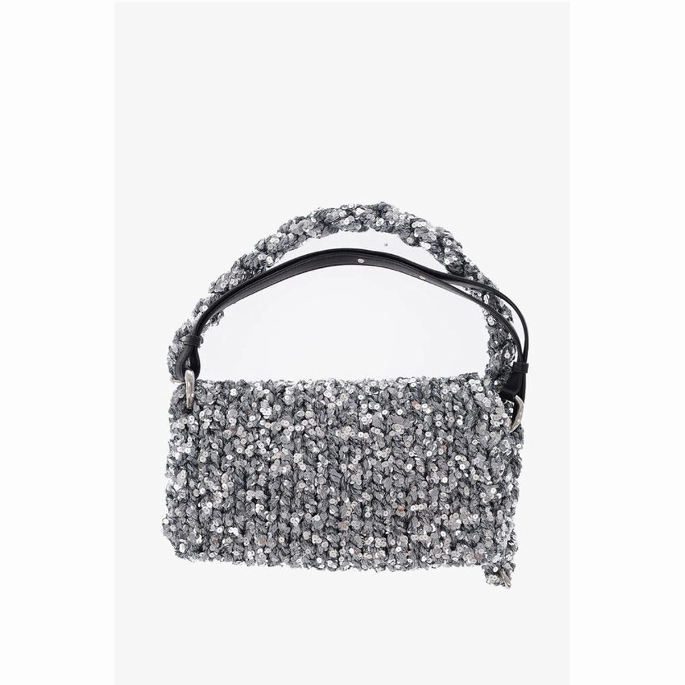 Jil Sander Knitted Shoulder Bag With Sequins