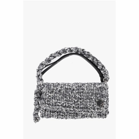 Jil Sander Knitted Shoulder Bag With Sequins