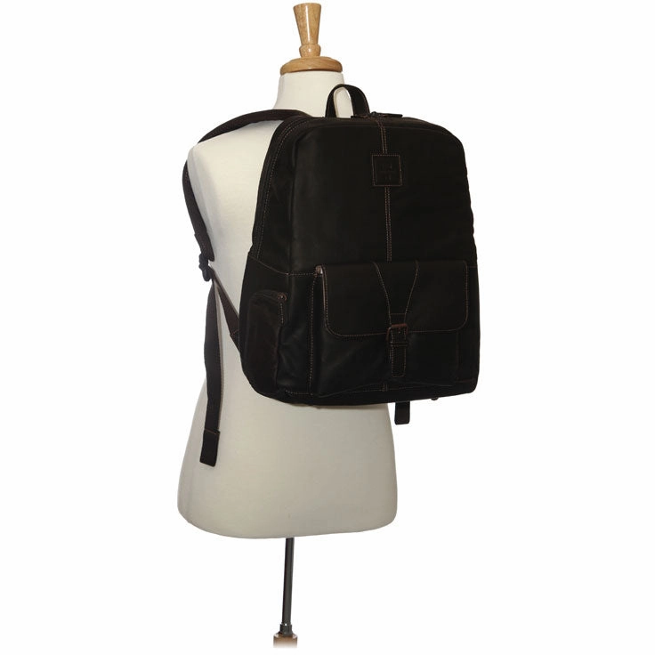 Jill-E Designs Jack Hemingway 15In Leather Laptop Backpack