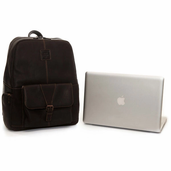 Jill-E Designs Jack Hemingway 15In Leather Laptop Backpack