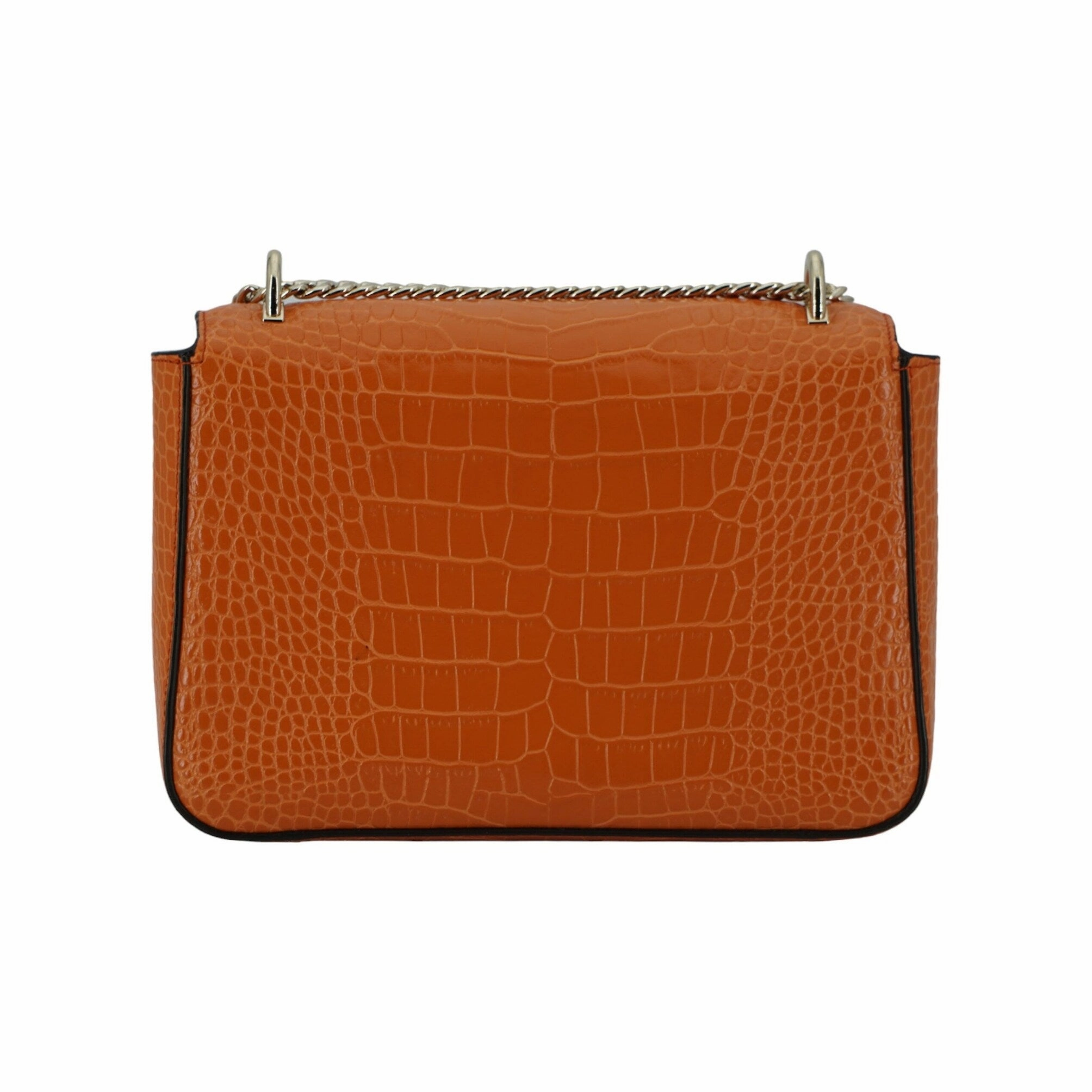 Jimmy Choo Amber Orange Leather Shoulder Women's Bag