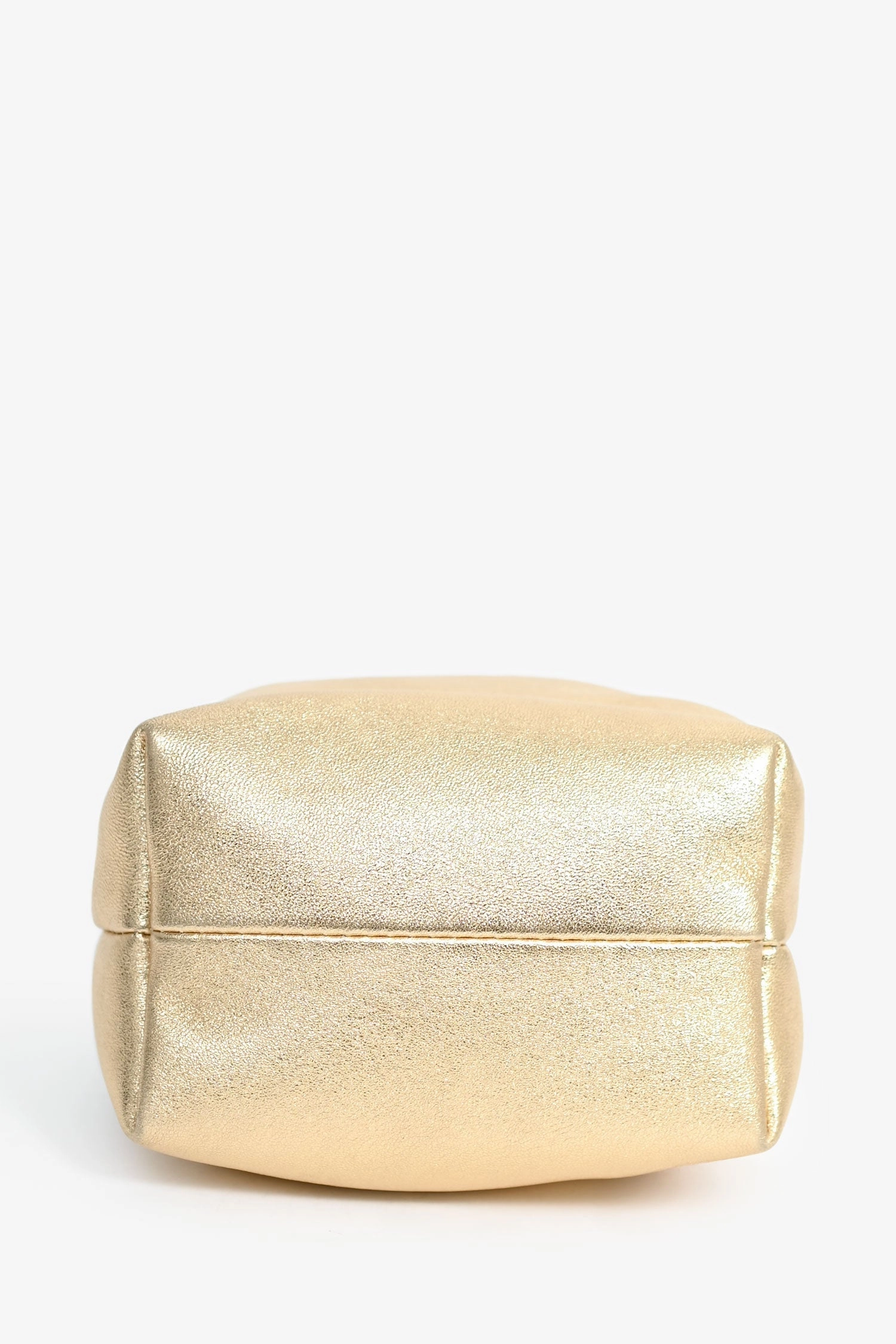 Jimmy Choo Gold Leather Mini Top Handle 'Bon Bon' Bag with Chain