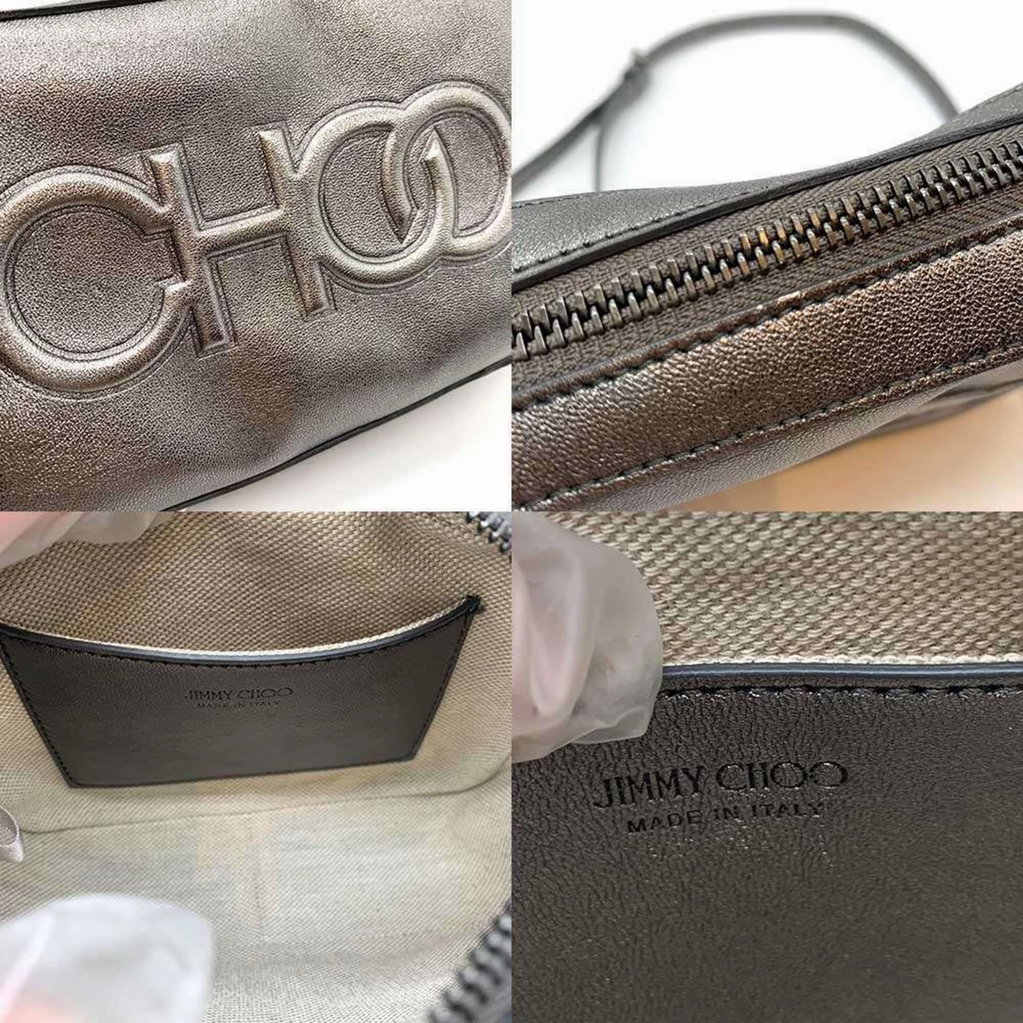 Jimmy Choo Leather Pochette Shoulder Bag (Pre-Owned)