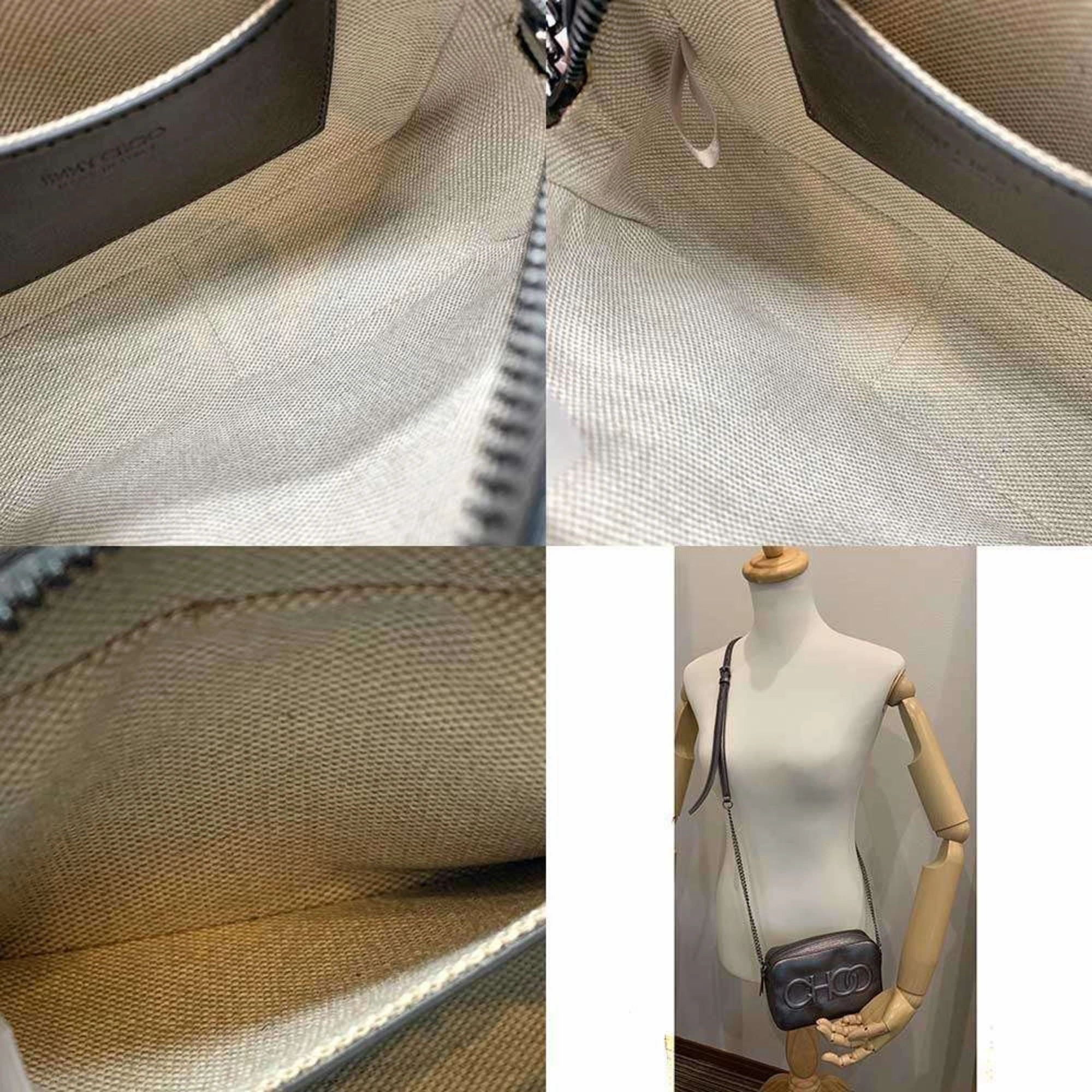 Jimmy Choo Leather Pochette Shoulder Bag (Pre-Owned)