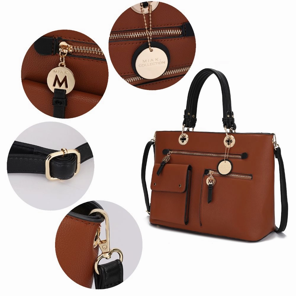 Julia Multi-Pocket Satchel Handbag