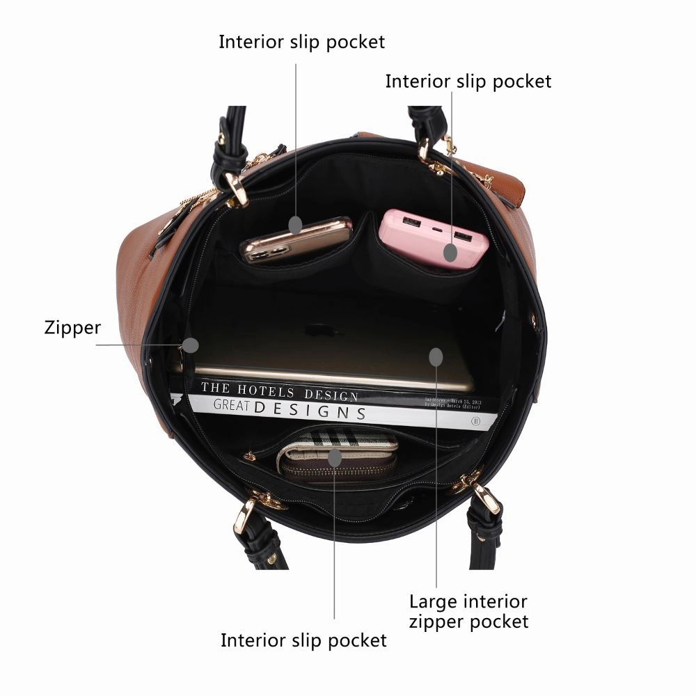 Julia Multi-Pocket Satchel Handbag