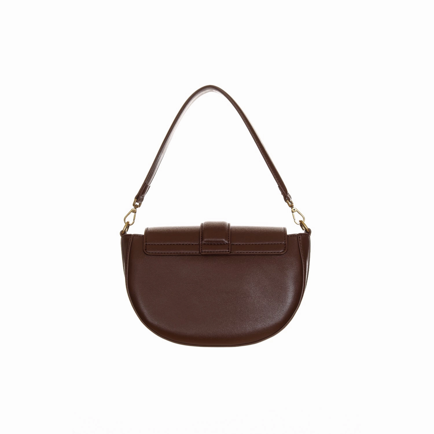 Just Cavalli Women's Coffee Snake Buckle Shoulder Bag