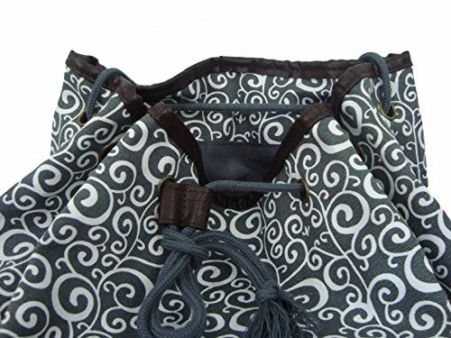 K-Cliffs Canvas Backpack Vintage School Laptop Bookbag Casual Travel Rucksack Grey Chevron