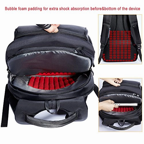 KALIDI Travel Gaming Laptop Backpack 18.4 Inch with USB Charge Port, Waterproof Computer Bag