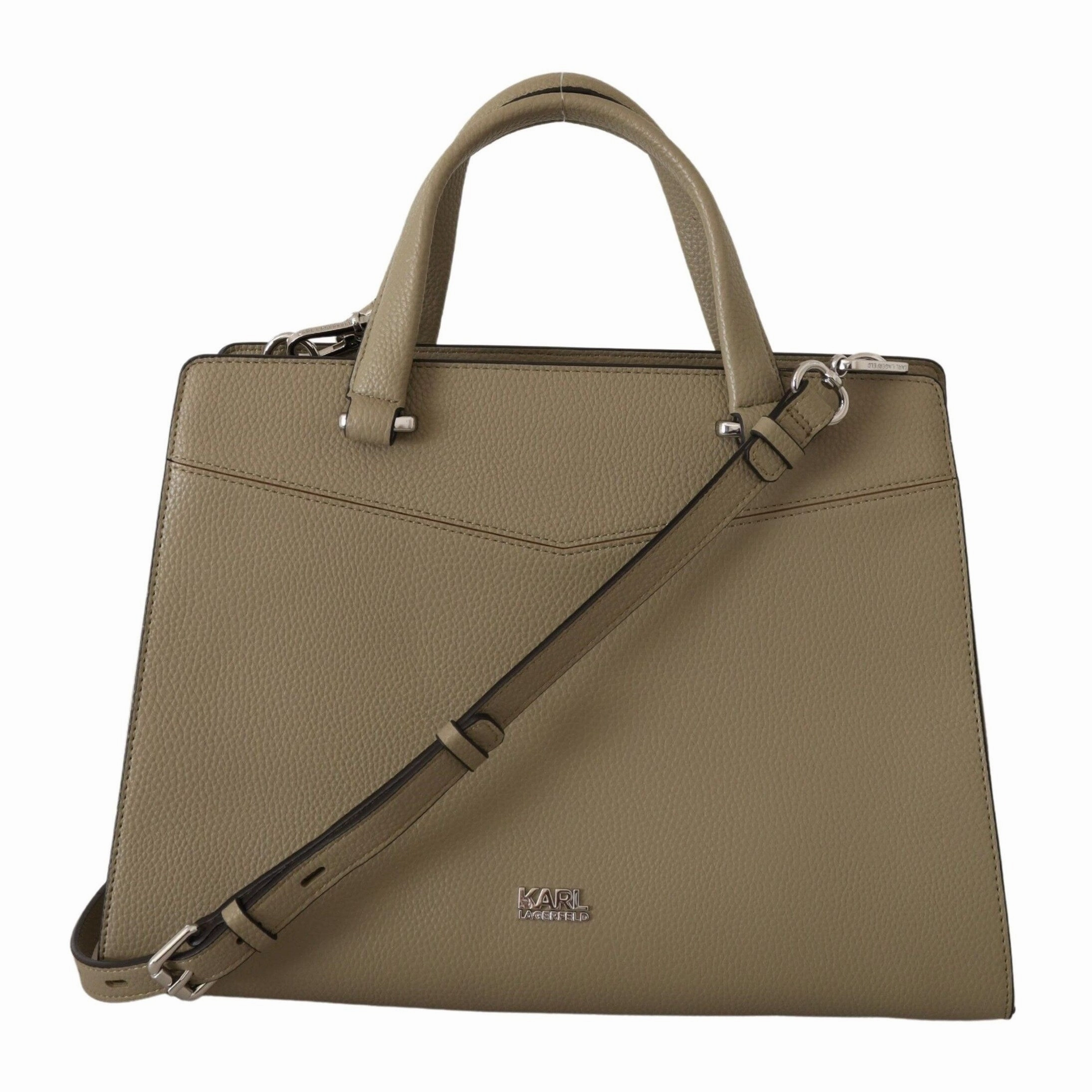 Karl Lagerfeld Enchanting Sage Green Leather Women's Tote