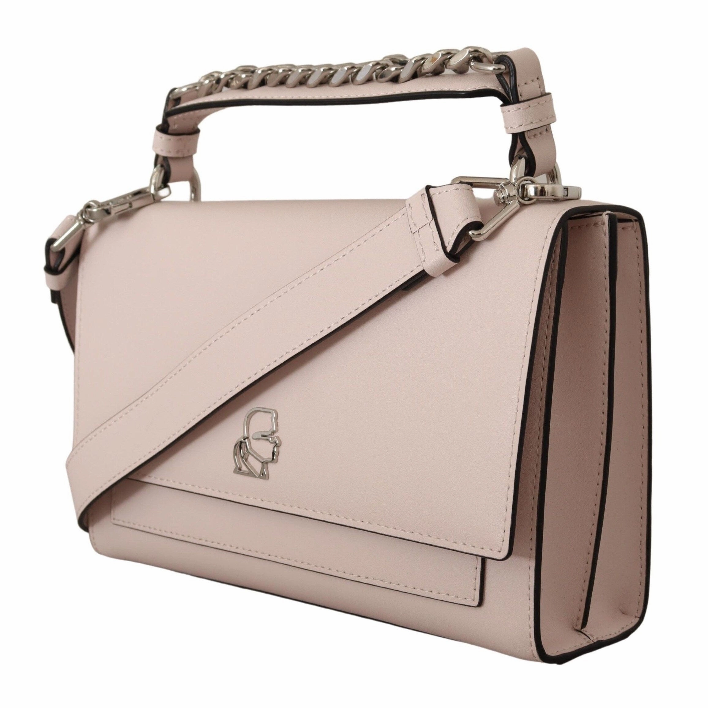 Karl Lagerfeld Mauve Elegance Leather Shoulder Women's Bag