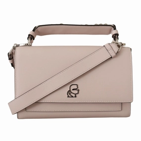 Karl Lagerfeld Mauve Elegance Leather Shoulder Women's Bag