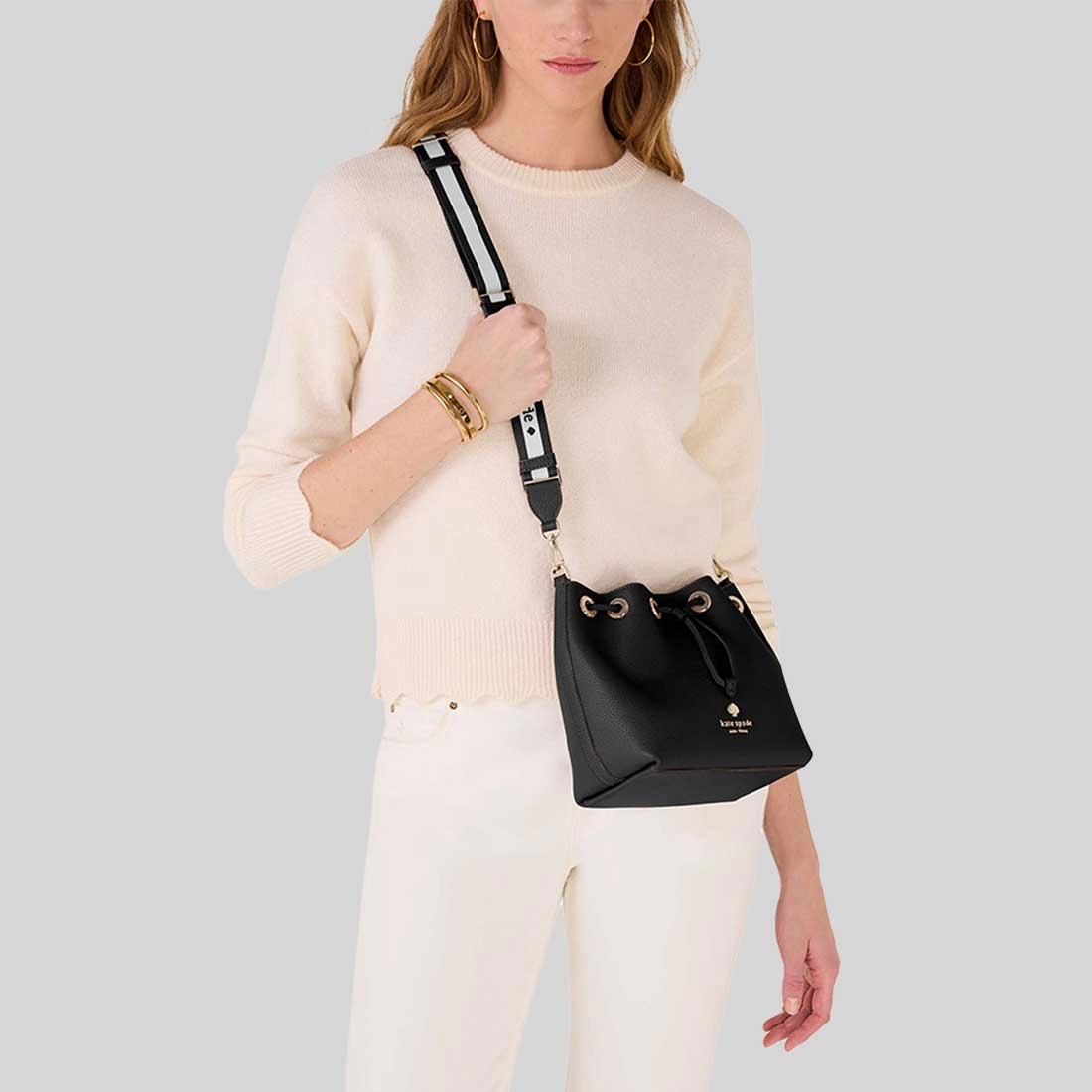 KATE SPADE Emma Small Bucket Bag Black KK071
