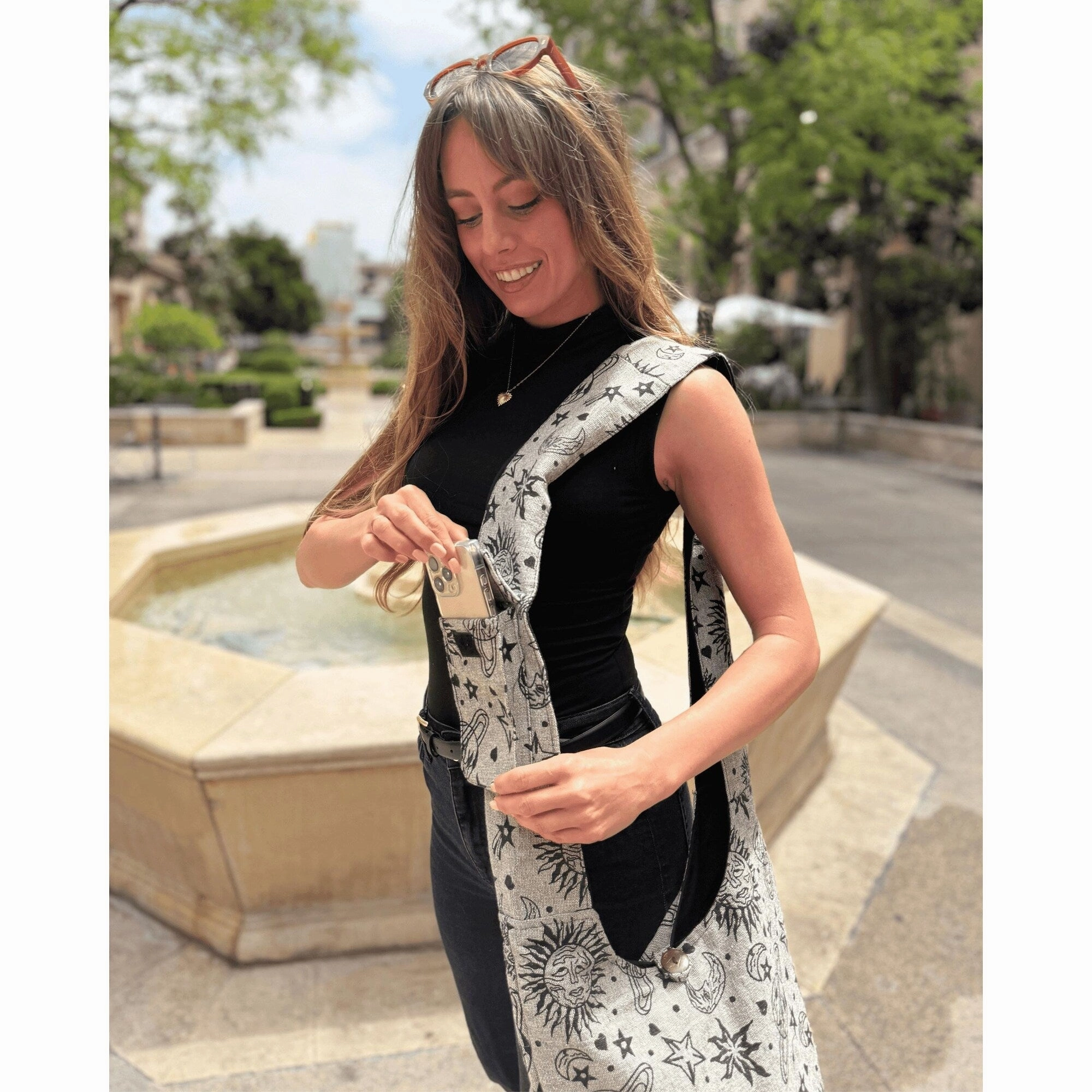 Kathmandu Collection Celestial Print Hobo Bag