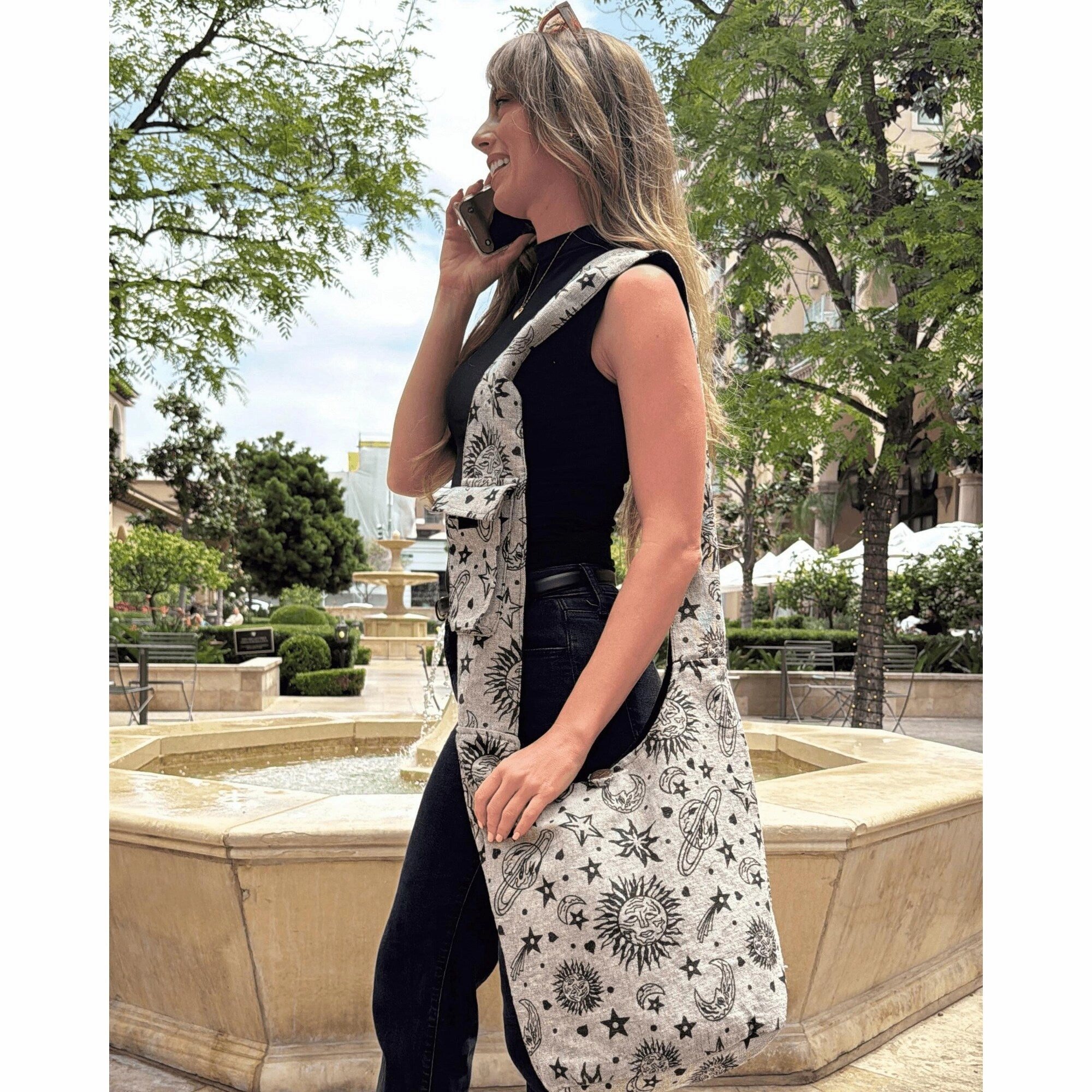 Kathmandu Collection Celestial Print Hobo Bag