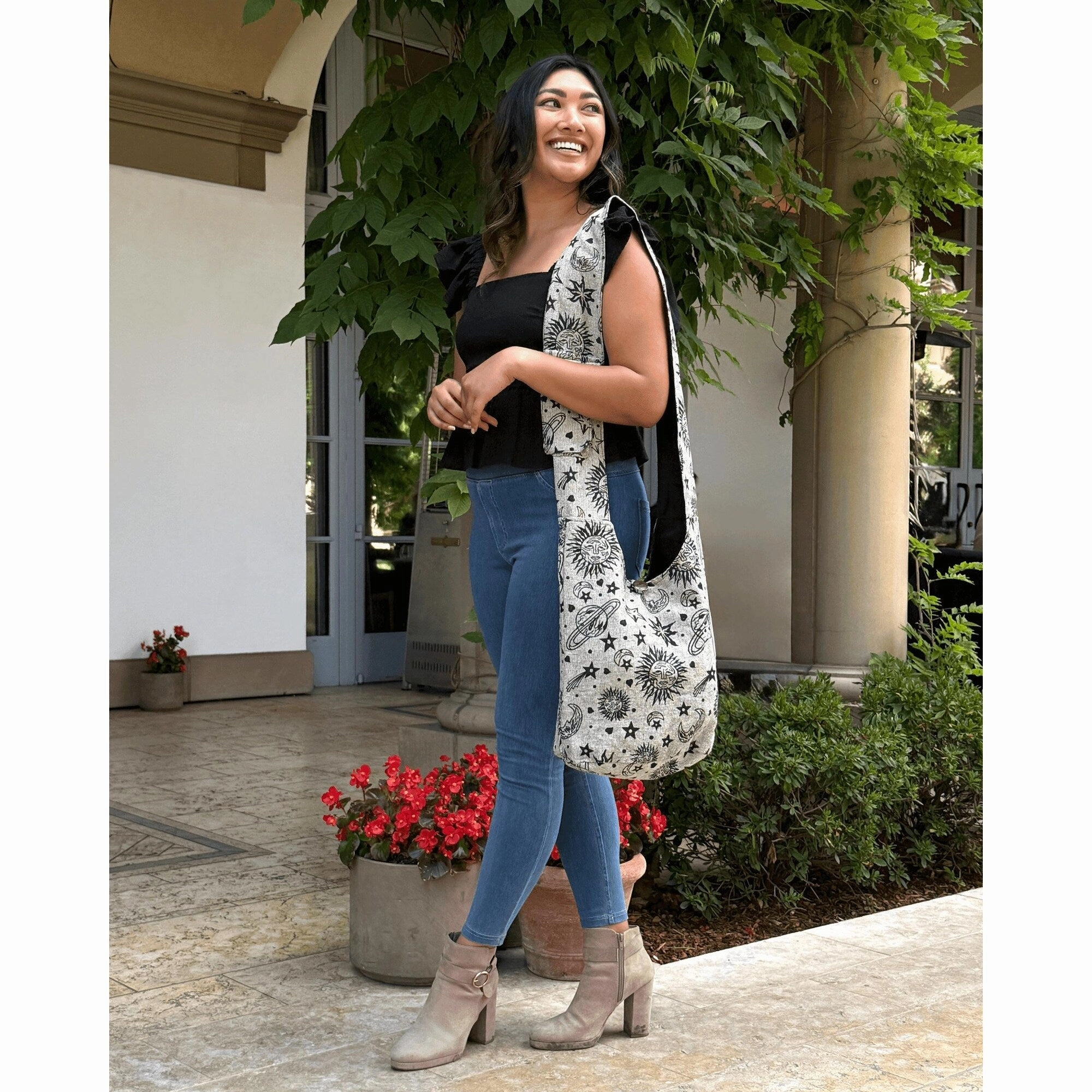 Kathmandu Collection Celestial Print Hobo Bag