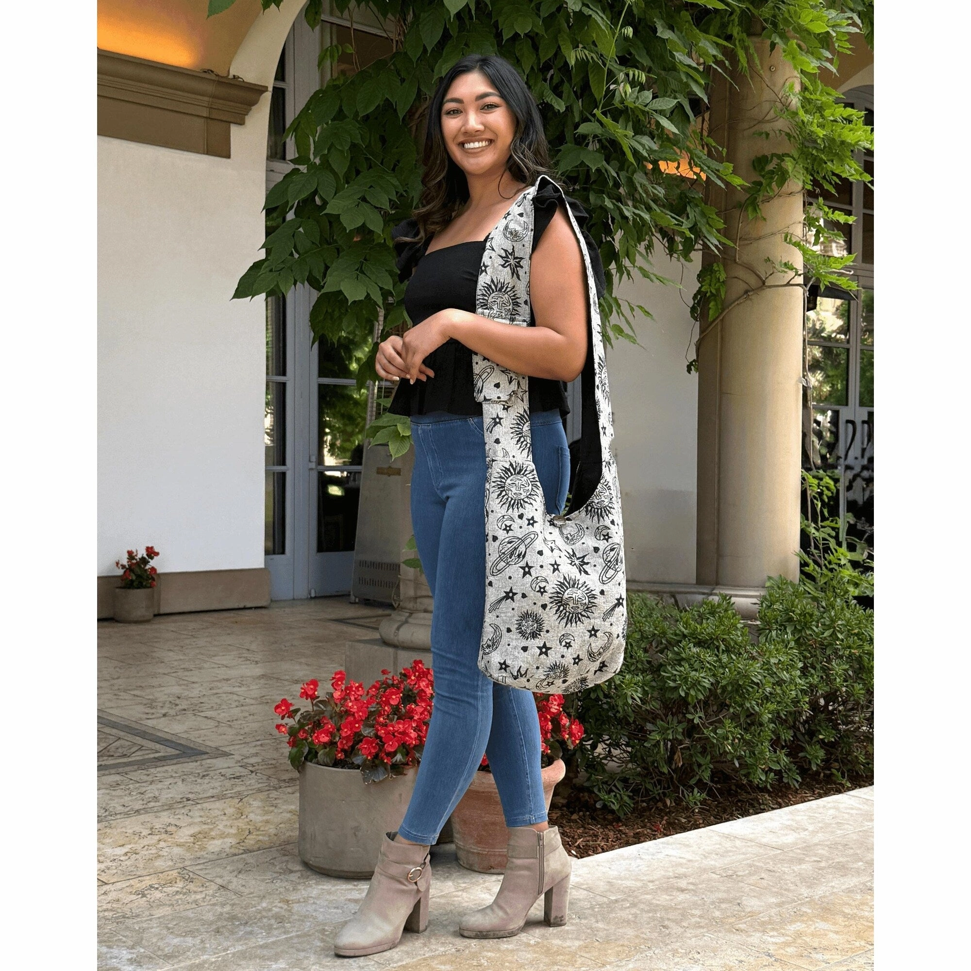 Kathmandu Collection Celestial Print Hobo Bag