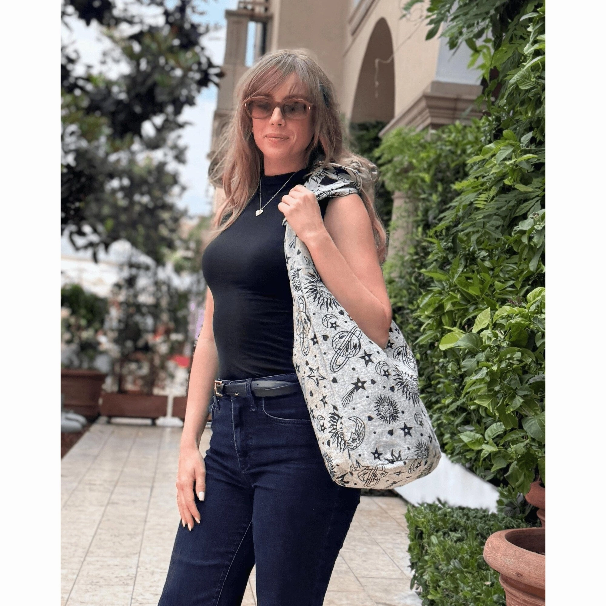 Kathmandu Collection Celestial Print Hobo Bag