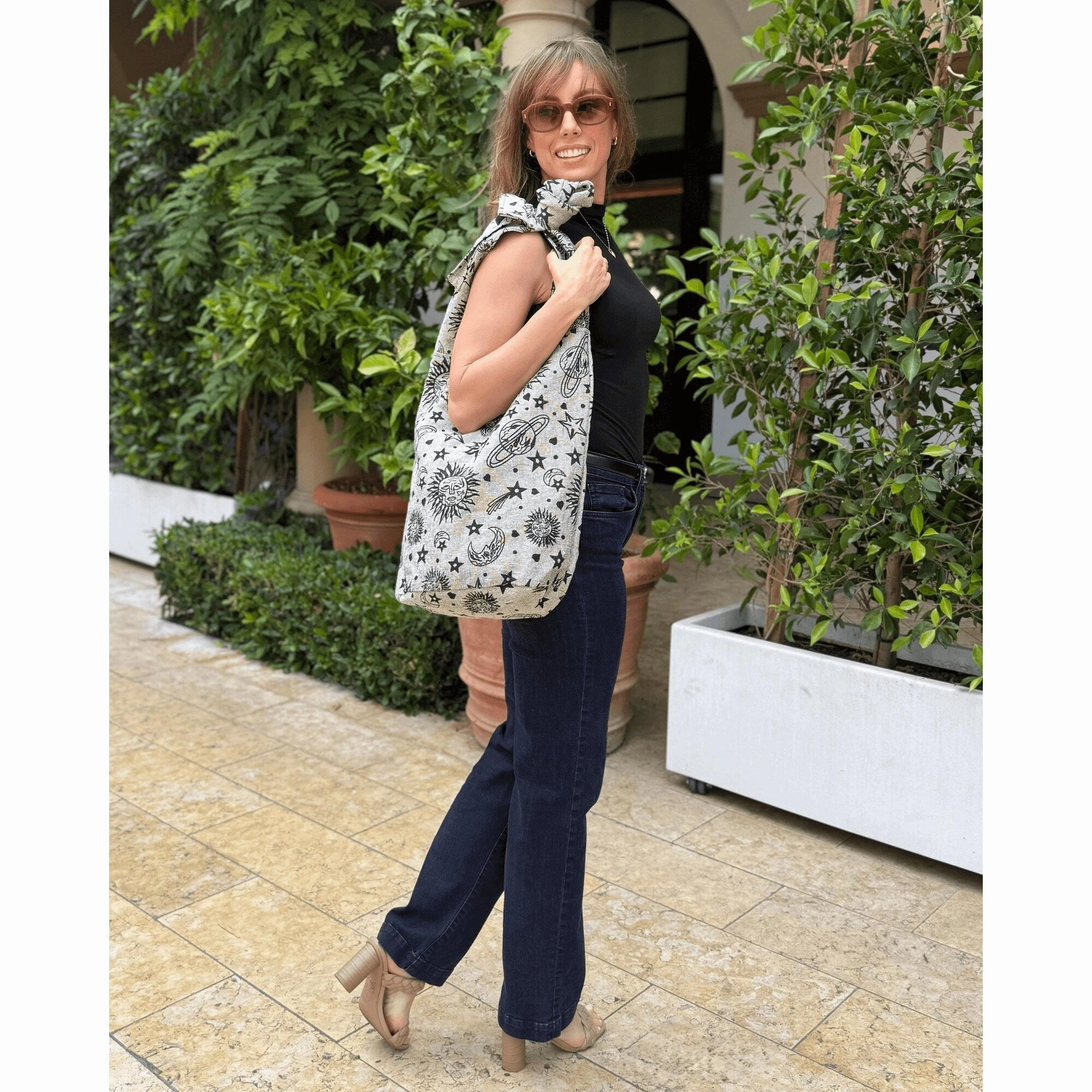 Kathmandu Collection Celestial Print Hobo Bag