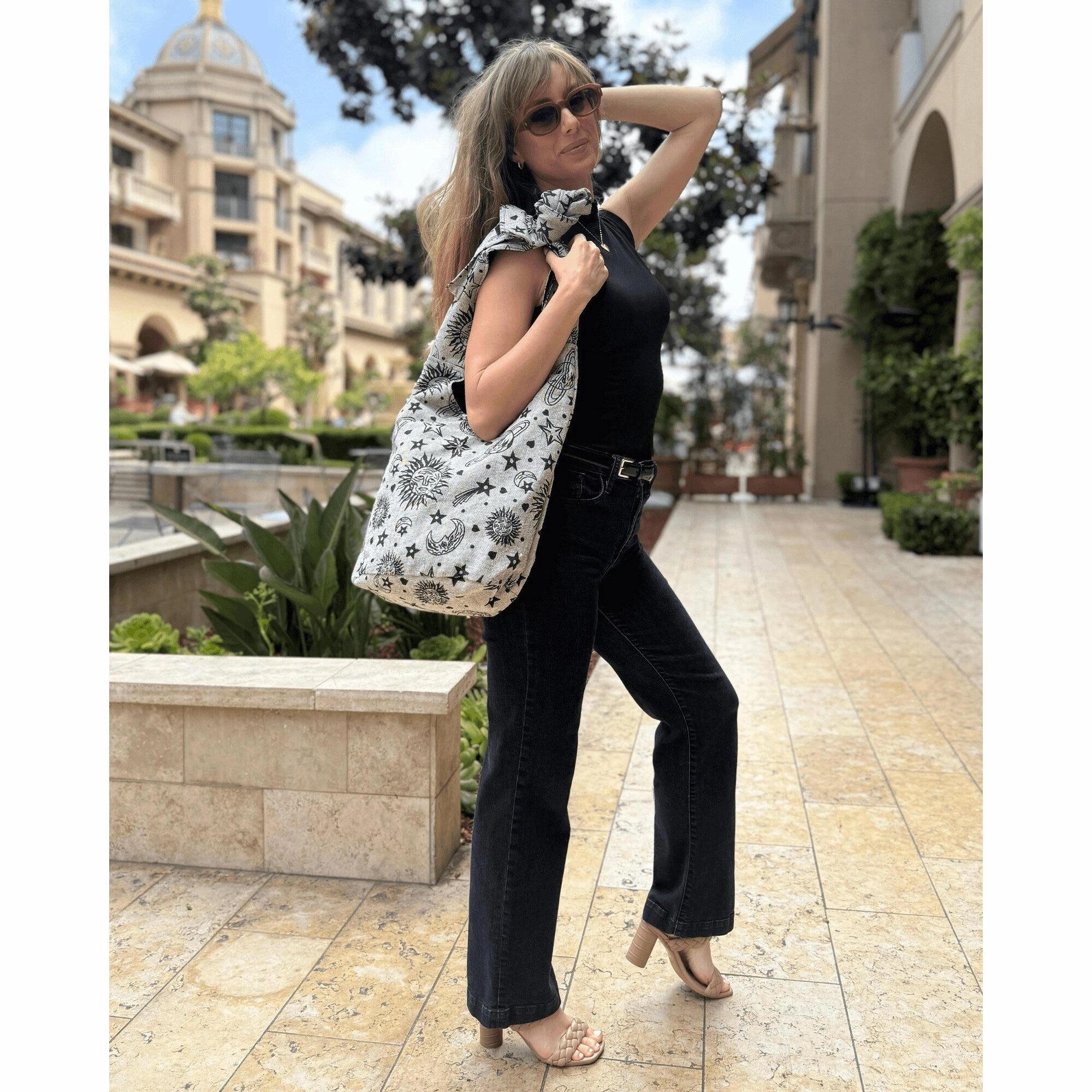 Kathmandu Collection Celestial Print Hobo Bag