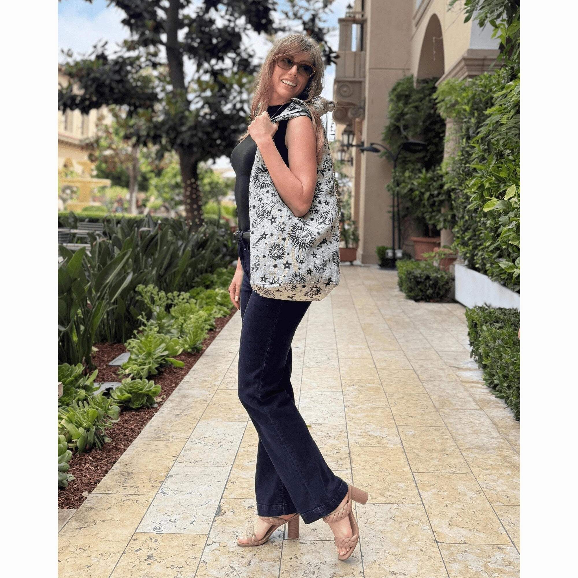 Kathmandu Collection Celestial Print Hobo Bag
