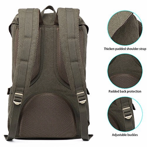 Kaukko Laptop Outdoor Backpack, Travel Hiking& Camping Rucksack Pack, Casual Large College School