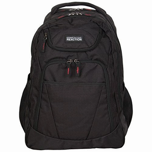 Kenneth Cole Reaction 1680D Polyester And Shadow Ripstop Double Gusset 17 Computer Backpack,