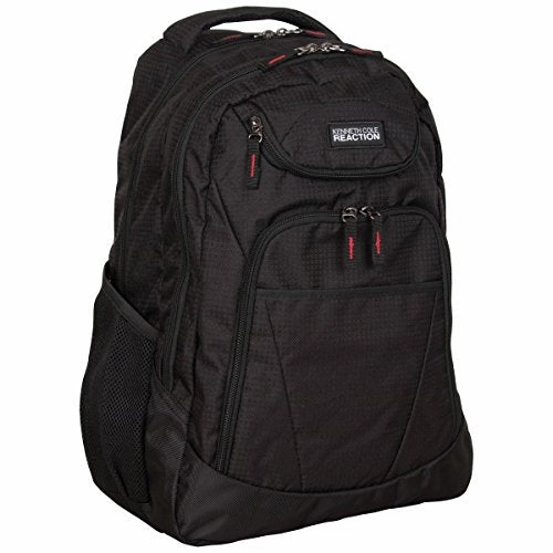 Kenneth Cole Reaction 1680D Polyester And Shadow Ripstop Double Gusset 17 Computer Backpack,