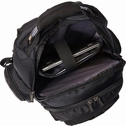 Kenneth Cole Reaction 1680d Polyester Dual Compartment 15.6" Laptop Backpack, Black