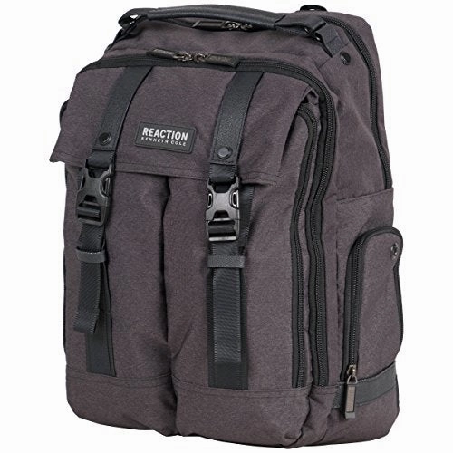 Kenneth Cole Reaction 600D Polyester Dual Compartment 15.6 Computer Business Backpack, Charcoal,