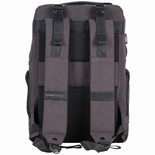 Kenneth Cole Reaction 600D Polyester Dual Compartment 15.6 Computer Business Backpack, Charcoal,