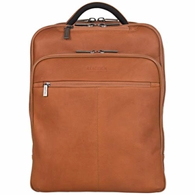 Kenneth Cole Reaction Colombian Leather Double Compartment Ez-scan 16 Laptop Business Backpack,