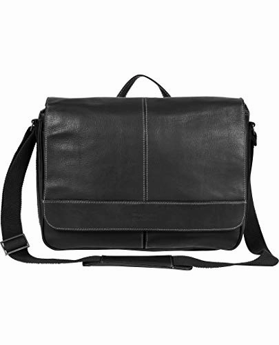 Kenneth Cole Reaction Come Bag Soon Leather 15.6" Messenger Laptop, Black One Size