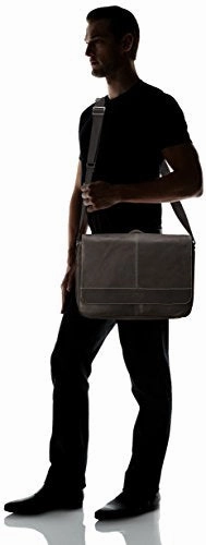 Kenneth Cole Reaction Come Bag Soon Leather 15.6" Messenger Laptop, Black One Size