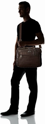 Kenneth Cole Reaction Leather Double Gusset Computer Case, Brown, One Size
